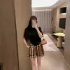 Luxus Burberry Kurzarm Plaid Luxus