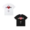 Premium Qualität Supreme Kurzarm Schwarz Logo Luxus