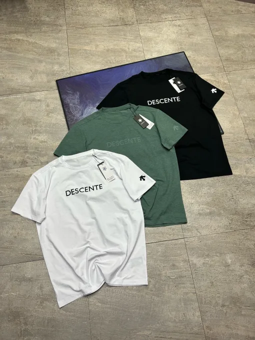 Luxury Descente Kurzarm Schwarz Baumwolle Atmungsaktiv Luxus