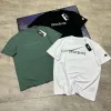 Premium Descente Kurzarm Schwarz Baumwolle Logo Luxus