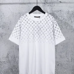 Premium Louis Vuitton Kurzarm Baumwolle Klassischer Luxus