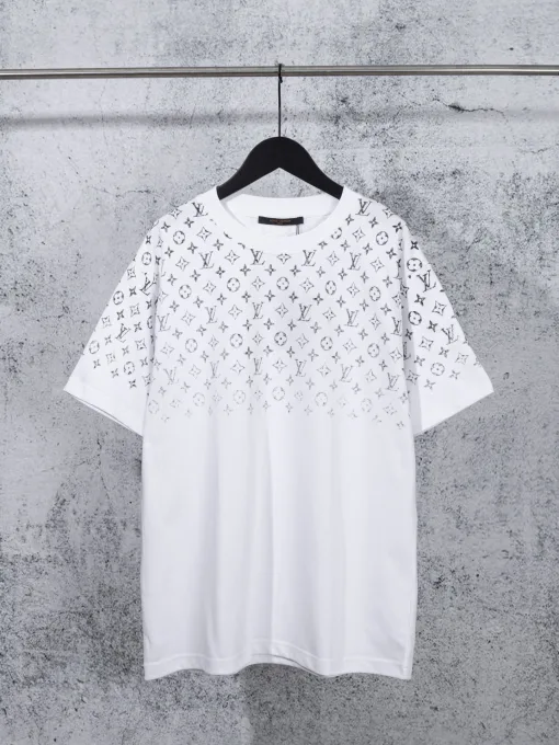 Premium Louis Vuitton Kurzarm Baumwolle Klassischer Luxus