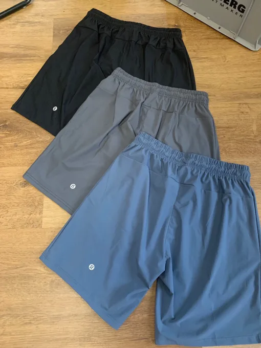 Bestseller Lululemon Shorts Schwarz Nylon Atmungsaktiv Luxus