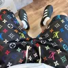 Premium Louis Vuitton Shorts Schwarzes Logo Luxus
