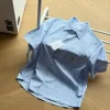 Premium Qualität Calvin Klein Kurzarm Blau Baumwolle Retro Luxus