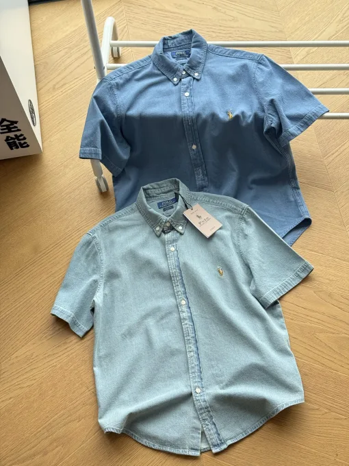 Hochwertige Ralph Lauren Kurzarm-Denim-Logo-Kollektion