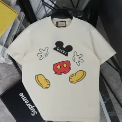 Premium Gucci Kurzarm Beige Print Style