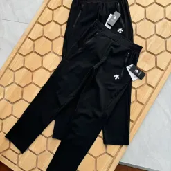 Luxuriöse Descente-Hose aus schwarzer Seide, atmungsaktiver Stil