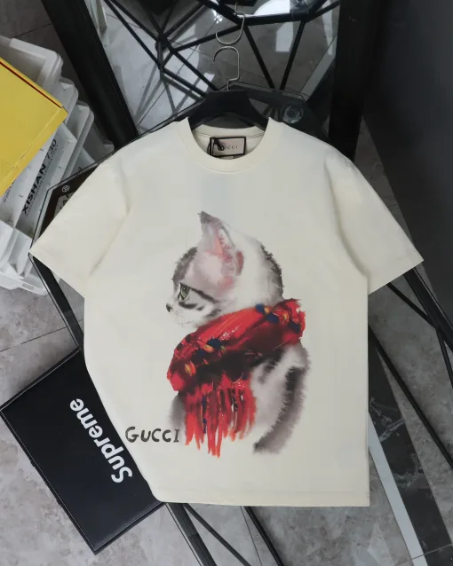 Premium Gucci Kurzarm Beige Print Kollektion