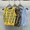 Bestseller Fendi Weste Gelb Strick Jacquard Luxus