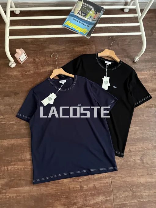 Luxus Lacoste Kurzarmhemd Schwarz Casual Kollektion