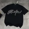 Hochwertige Armani Kurzarm Schwarz Baumwolle Klassischer Stil
