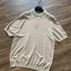 Hochwertige Ralph Lauren Kurzarm-Kollektion mit weißen Strickstreifen