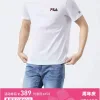 Luxus Fila Kurzarm Schwarz Baumwolle Casual Style