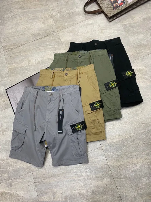 Bestseller Stone Island Shorts Khaki Baumwolle Atmungsaktiv Stil