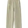 Premium Descente Straight-Leg Hose Schwarz Leinen Classic Luxury