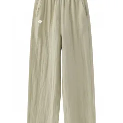 Premium Descente Straight-Leg Hose Schwarz Leinen Classic Luxury
