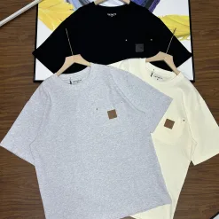 Luxuriöse Carhartt Kurzarmhemden aus blauem Leder, Classic Collection