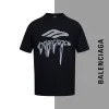 Luxus Balenciaga Kurzarm Weiß Baumwolle Logo Luxus