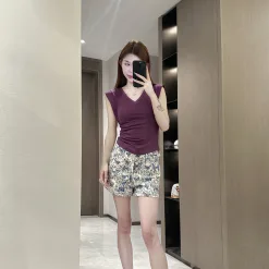 Hochwertige Dior Shorts im Baumwolldruckstil