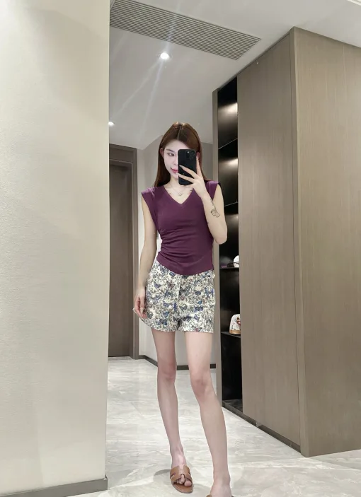 Hochwertige Dior Shorts im Baumwolldruckstil