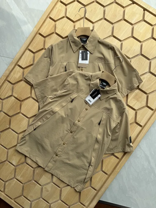 Premium Qualität The North Face Kurzarm Khaki Leder Atmungsaktiv Luxus