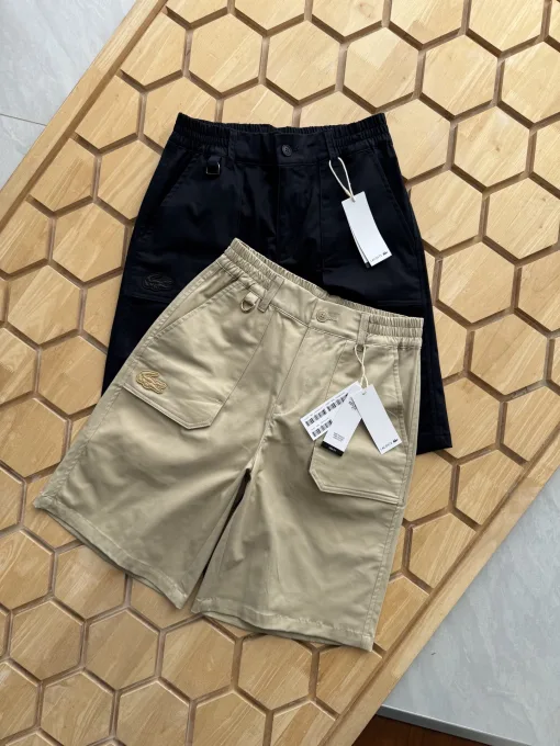 Hochwertige Lacoste Shorts aus schwarzer Baumwolle, Casual Collection