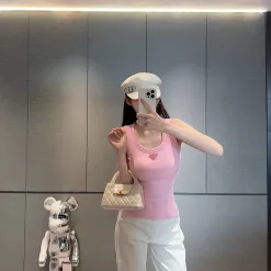 Premium Prada Weste im braunen Logo-Stil
