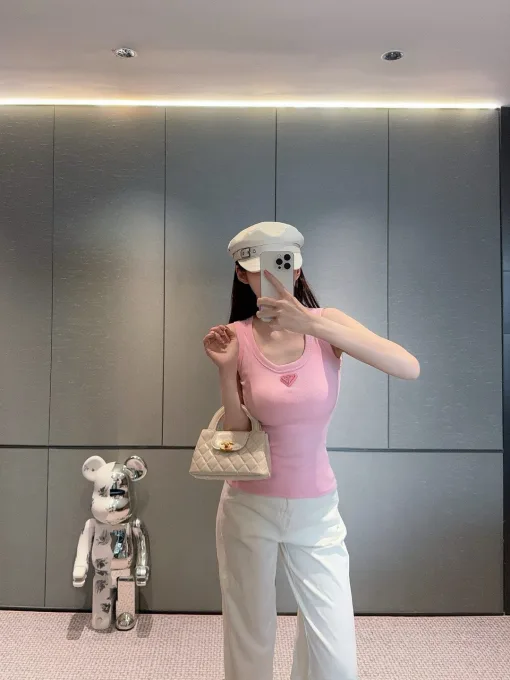 Premium Prada Weste im braunen Logo-Stil