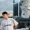 Hochwertige Balenciaga Kurzarm Weiß Baumwolle Casual Style