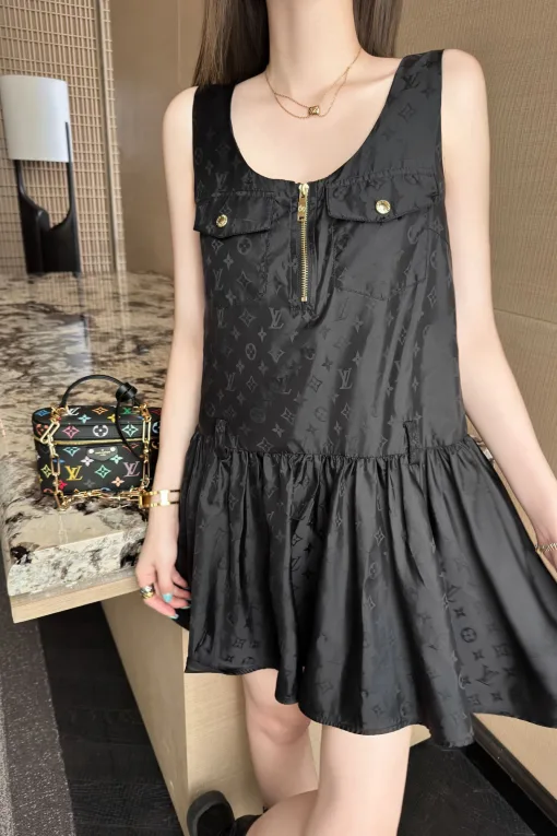 Luxus Louis Vuitton Weste Schwarz Monogramm Stil