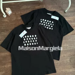 Premium Margiela Kurzarm Schwarz Baumwolle Stil