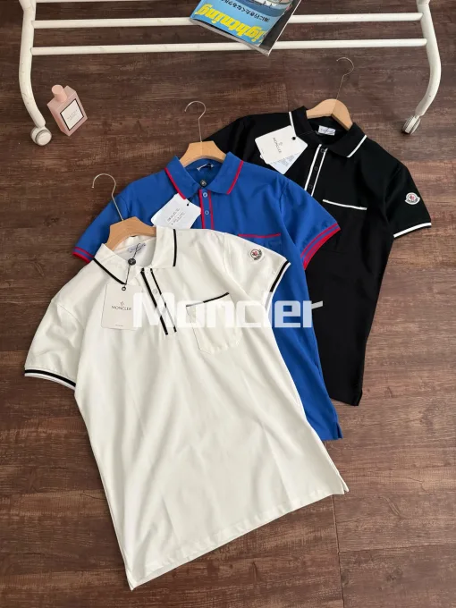 Premium Moncler Poloshirt Schwarz Logo Kollektion