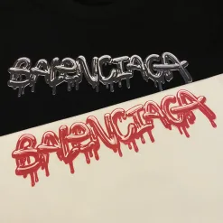 Luxus Balenciaga Kurzarm Schwarz Classic Kollektion