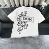 Hochwertige Dior Kurzarm Weiß Baumwolle Klassischer Stil