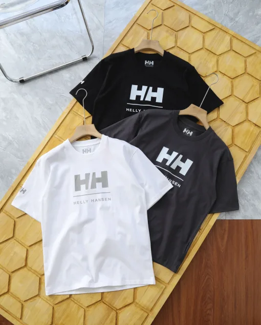 Bestseller Helly Hansen Kurzarm Schwarz Baumwolle Klassischer Stil