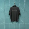 Premium Balenciaga Kurzarm Schwarz Baumwolle Bestickt Stil