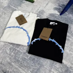 Premium Qualität Burberry Kurzarm Schwarz Logo Luxus