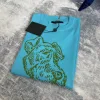 Premium Louis Vuitton Kurzarm Blauer Strick Logo Style