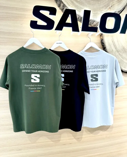 Hochwertige Salomon Kurzarm-Kollektion in Schwarz