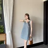 Premium Qualität Miu Miu Weste Blue Denim Bestickt Luxus