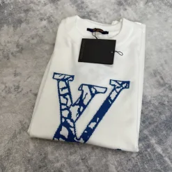 Bestseller der Louis Vuitton Kurzarm-Kollektion mit weißem Stricklogo
