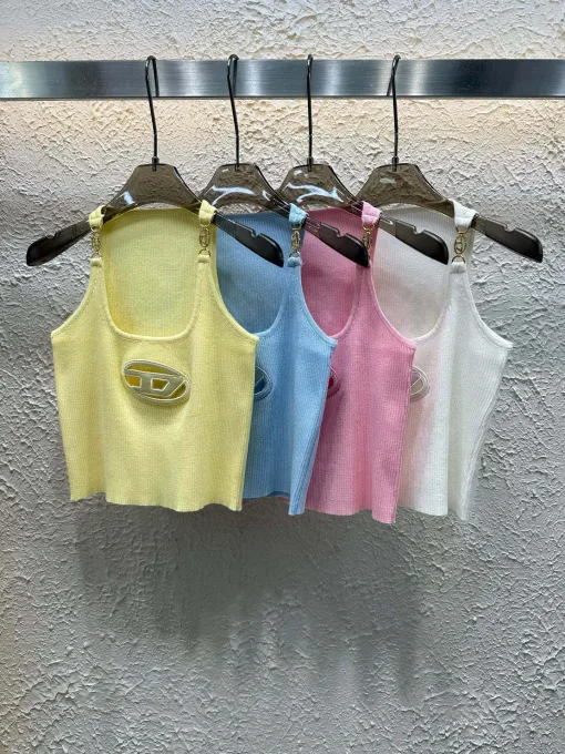 Bestseller Diesel Weste Gelbe Strick-Logo-Kollektion