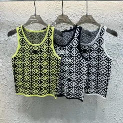 Chanel Weste in Premiumqualität Gelber Strick-Jacquard Luxus
