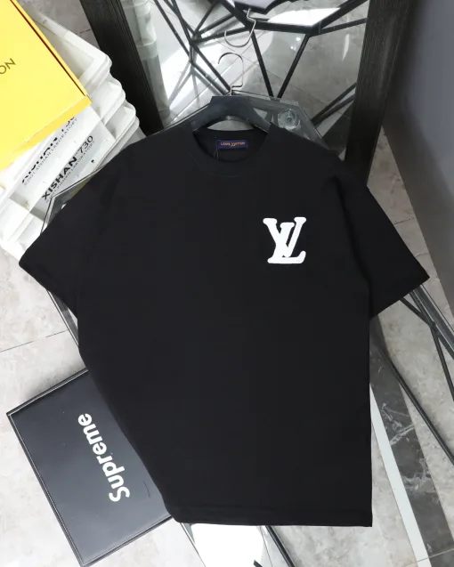 Premium Louis Vuitton Kurzarmhemd Weißes Leder Classic Collection