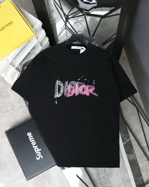 Hochwertige Dior Kurzarm-Kollektion aus weißer Baumwolle in klassischer Kollektion