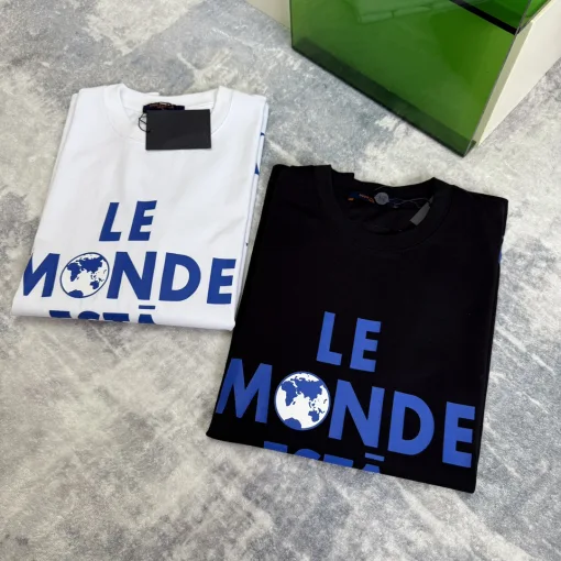 Premium Louis Vuitton T-Shirts Weißer Baumwolldruck Luxus
