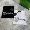 Hochwertiger Louis Vuitton Kurzarm Schwarzer Fleecedruck Luxus