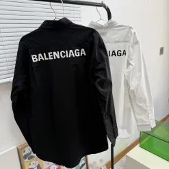 Premium Balenciaga Langarmshirt Schwarz Solid Style