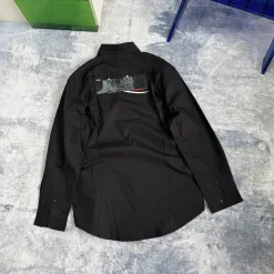 Premium Balenciaga Langarmshirts in Schwarz mit Stickerei